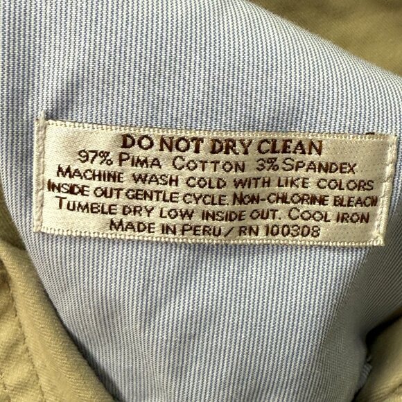 Peter Millar 5-Pocket Pants Men 38 x 28 Beige Khaki Stretch Soft Touch Pima - Picture 7 of 16